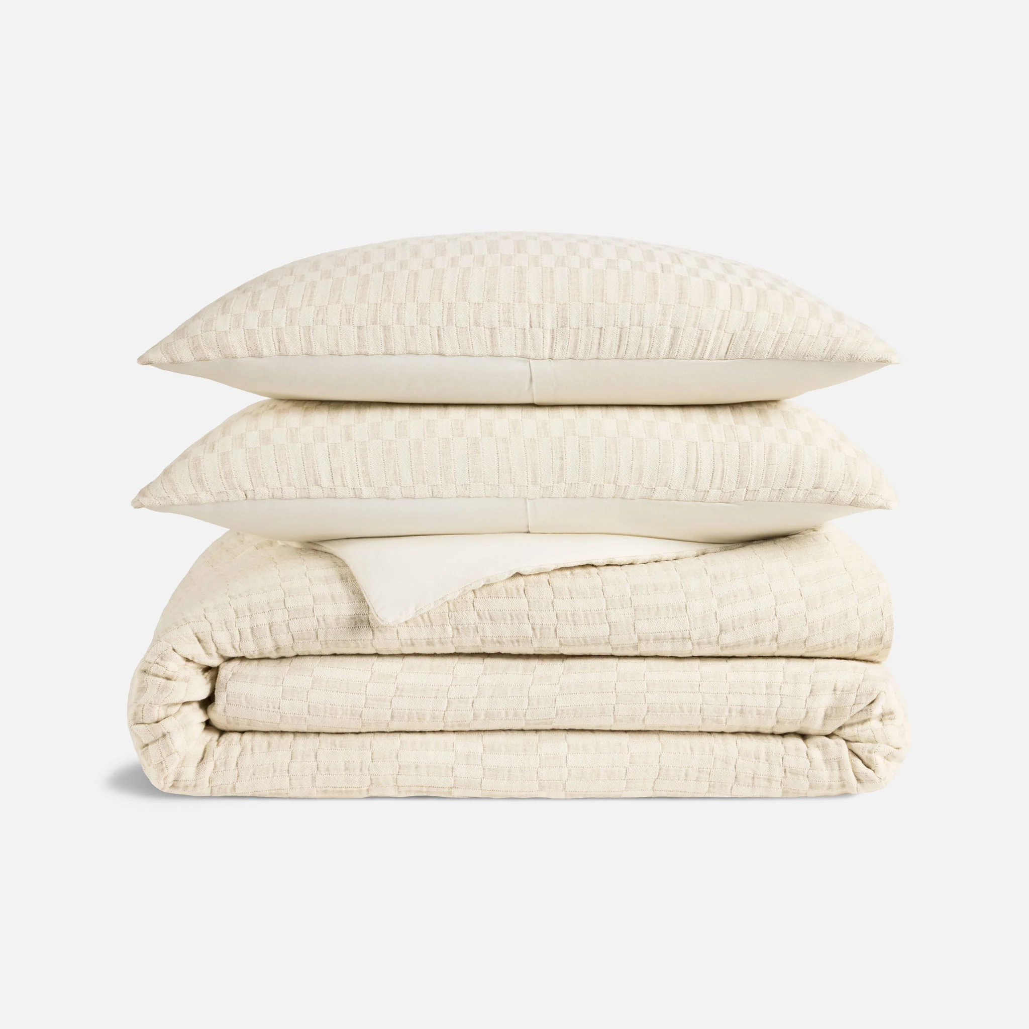 Woven Checkerboard Duvet Set