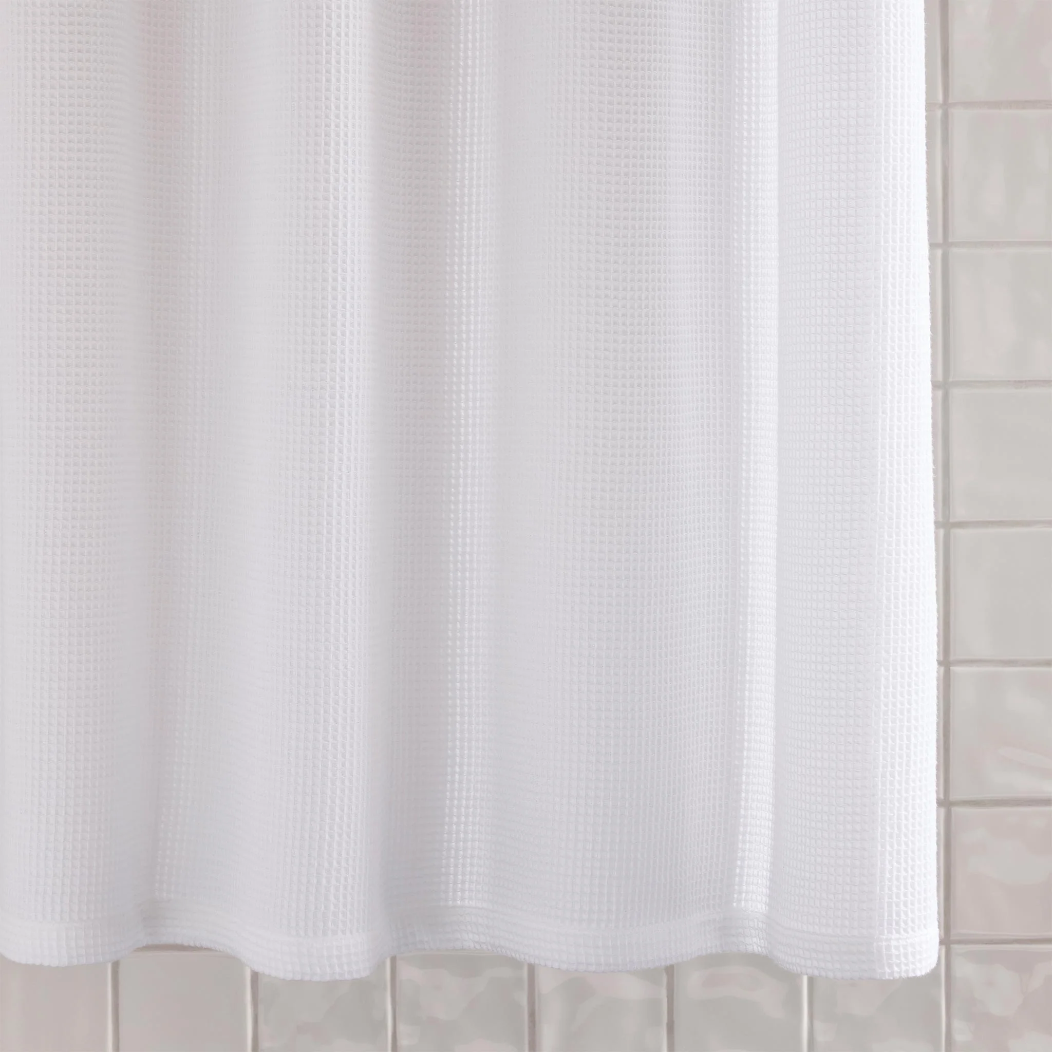 Micro Waffle Shower Curtain